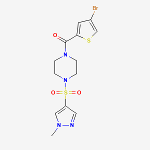 molecular formula C13H15BrN4O3S2 B4831768 (4-BROMO-2-THIENYL){4-[(1-METHYL-1H-PYRAZOL-4-YL)SULFONYL]PIPERAZINO}METHANONE 