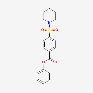 molecular formula C18H19NO4S B4831860 phenyl 4-(1-piperidinylsulfonyl)benzoate 