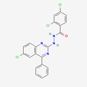 2,4-dichloro-N'-(6-chloro-4-phenyl-2-quinazolinyl)benzohydrazide
