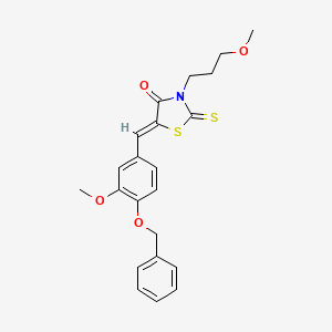 5-[4-(benzyloxy)-3-methoxybenzylidene]-3-(3-methoxypropyl)-2-thioxo-1,3-thiazolidin-4-one