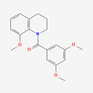 molecular formula C19H21NO4 B4831885 1-(3,5-dimethoxybenzoyl)-8-methoxy-1,2,3,4-tetrahydroquinoline 