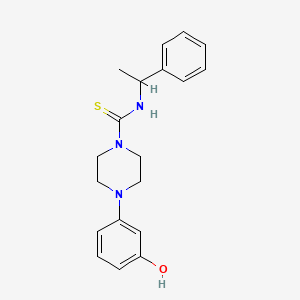 4-(3-hydroxyphenyl)-N-(1-phenylethyl)-1-piperazinecarbothioamide