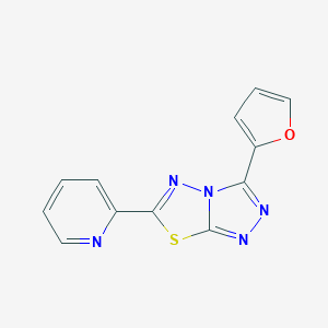 molecular formula C12H7N5OS B483194 3-(2-Furyl)-6-(2-pyridinyl)[1,2,4]triazolo[3,4-b][1,3,4]thiadiazole CAS No. 877782-72-4