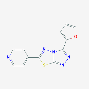 molecular formula C12H7N5OS B483195 3-(2-Furyl)-6-(4-pyridinyl)[1,2,4]triazolo[3,4-b][1,3,4]thiadiazole CAS No. 878434-27-6