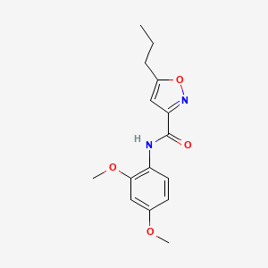 molecular formula C15H18N2O4 B4831962 N-(2,4-dimethoxyphenyl)-5-propyl-3-isoxazolecarboxamide 