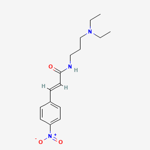 molecular formula C16H23N3O3 B4831965 N-[3-(diethylamino)propyl]-3-(4-nitrophenyl)acrylamide 