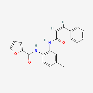 molecular formula C21H18N2O3 B4831977 N-[2-(cinnamoylamino)-4-methylphenyl]-2-furamide 
