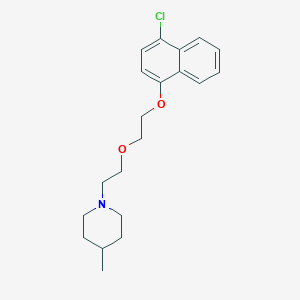molecular formula C20H26ClNO2 B4831980 1-(2-{2-[(4-chloro-1-naphthyl)oxy]ethoxy}ethyl)-4-methylpiperidine 