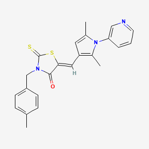 5-{[2,5-dimethyl-1-(3-pyridinyl)-1H-pyrrol-3-yl]methylene}-3-(4-methylbenzyl)-2-thioxo-1,3-thiazolidin-4-one