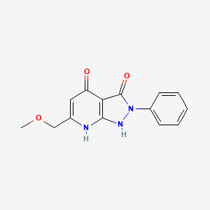 molecular formula C14H13N3O3 B4832022 6-(methoxymethyl)-2-phenyl-1H-pyrazolo[3,4-b]pyridine-3,4(2H,7H)-dione 