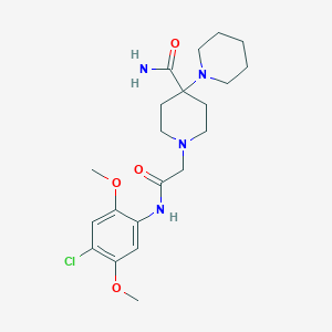 molecular formula C21H31ClN4O4 B4832082 1'-{2-[(4-chloro-2,5-dimethoxyphenyl)amino]-2-oxoethyl}-1,4'-bipiperidine-4'-carboxamide 