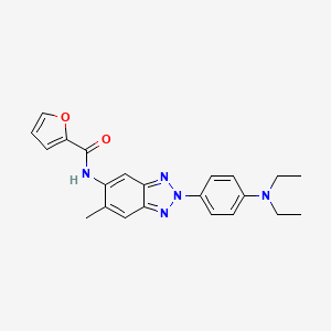 molecular formula C22H23N5O2 B4832086 N-{2-[4-(diethylamino)phenyl]-6-methyl-2H-1,2,3-benzotriazol-5-yl}-2-furamide 
