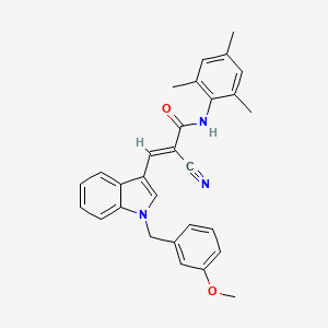 molecular formula C29H27N3O2 B4832098 2-cyano-N-mesityl-3-[1-(3-methoxybenzyl)-1H-indol-3-yl]acrylamide 
