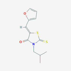 molecular formula C12H13NO2S2 B4832108 5-(2-furylmethylene)-3-isobutyl-2-thioxo-1,3-thiazolidin-4-one 