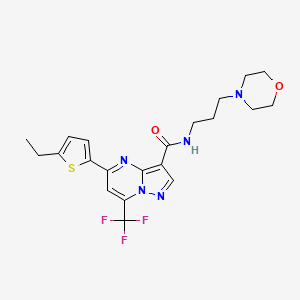 molecular formula C21H24F3N5O2S B4832114 5-(5-ethyl-2-thienyl)-N-[3-(4-morpholinyl)propyl]-7-(trifluoromethyl)pyrazolo[1,5-a]pyrimidine-3-carboxamide 