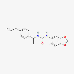 molecular formula C19H22N2O3 B4832117 N-1,3-benzodioxol-5-yl-N'-[1-(4-propylphenyl)ethyl]urea 