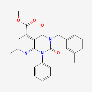 molecular formula C24H21N3O4 B4832119 methyl 7-methyl-3-(3-methylbenzyl)-2,4-dioxo-1-phenyl-1,2,3,4-tetrahydropyrido[2,3-d]pyrimidine-5-carboxylate 