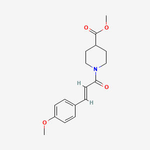 molecular formula C17H21NO4 B4832137 methyl 1-[3-(4-methoxyphenyl)acryloyl]-4-piperidinecarboxylate 
