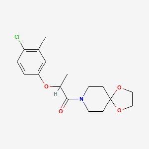 molecular formula C17H22ClNO4 B4832146 8-[2-(4-chloro-3-methylphenoxy)propanoyl]-1,4-dioxa-8-azaspiro[4.5]decane 