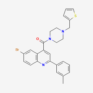 molecular formula C26H24BrN3OS B4832169 6-bromo-2-(3-methylphenyl)-4-{[4-(2-thienylmethyl)-1-piperazinyl]carbonyl}quinoline 