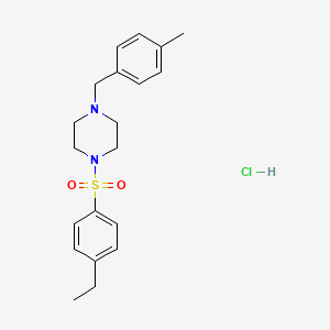 molecular formula C20H27ClN2O2S B4832186 1-[(4-ethylphenyl)sulfonyl]-4-(4-methylbenzyl)piperazine hydrochloride 