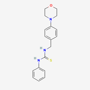 molecular formula C18H21N3OS B4832224 N-[4-(4-morpholinyl)benzyl]-N'-phenylthiourea 