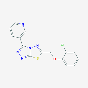 molecular formula C15H10ClN5OS B483224 6-[(2-Chlorophenoxy)methyl]-3-(3-pyridinyl)[1,2,4]triazolo[3,4-b][1,3,4]thiadiazole CAS No. 878432-21-4