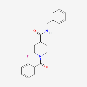 N-benzyl-1-(2-fluorobenzoyl)-4-piperidinecarboxamide