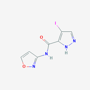 molecular formula C7H5IN4O2 B4832252 4-iodo-N-3-isoxazolyl-1H-pyrazole-3-carboxamide 