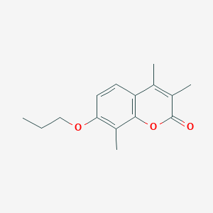 molecular formula C15H18O3 B4832261 3,4,8-trimethyl-7-propoxy-2H-chromen-2-one 