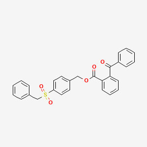 molecular formula C28H22O5S B4832265 4-(benzylsulfonyl)benzyl 2-benzoylbenzoate 