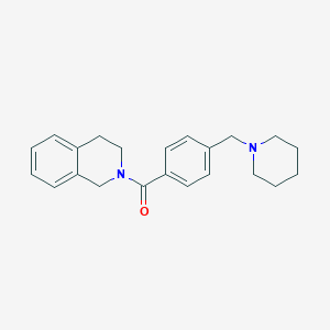 molecular formula C22H26N2O B4832272 2-[4-(1-piperidinylmethyl)benzoyl]-1,2,3,4-tetrahydroisoquinoline 