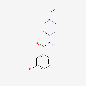molecular formula C15H22N2O2 B4832280 N-(1-ethyl-4-piperidinyl)-3-methoxybenzamide 