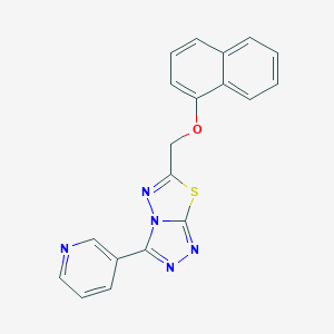 molecular formula C19H13N5OS B483230 6-[(1-Naphthyloxy)methyl]-3-(3-pyridinyl)[1,2,4]triazolo[3,4-b][1,3,4]thiadiazole CAS No. 878432-44-1