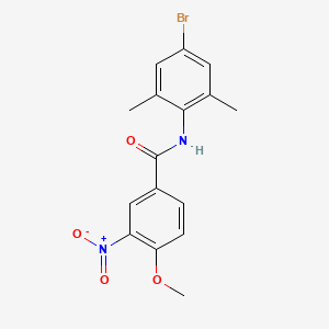 molecular formula C16H15BrN2O4 B4832308 N-(4-bromo-2,6-dimethylphenyl)-4-methoxy-3-nitrobenzamide 