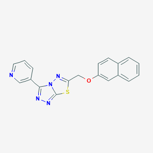 molecular formula C19H13N5OS B483231 6-[(2-Naphthyloxy)methyl]-3-(3-pyridinyl)[1,2,4]triazolo[3,4-b][1,3,4]thiadiazole CAS No. 878432-49-6