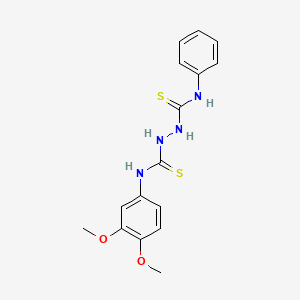 molecular formula C16H18N4O2S2 B4832321 N-(3,4-dimethoxyphenyl)-N'-phenyl-1,2-hydrazinedicarbothioamide 