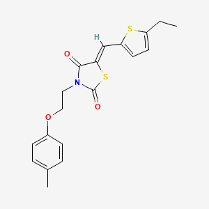 molecular formula C19H19NO3S2 B4832338 5-[(5-ethyl-2-thienyl)methylene]-3-[2-(4-methylphenoxy)ethyl]-1,3-thiazolidine-2,4-dione 