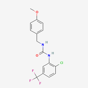 molecular formula C16H14ClF3N2O2 B4832348 N-[2-chloro-5-(trifluoromethyl)phenyl]-N'-(4-methoxybenzyl)urea 