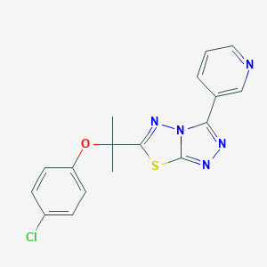 4-Chlorophenyl 1-methyl-1-[3-(3-pyridinyl)[1,2,4]triazolo[3,4-b][1,3,4]thiadiazol-6-yl]ethyl ether