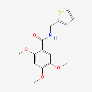molecular formula C15H17NO4S B4832351 2,4,5-trimethoxy-N-(2-thienylmethyl)benzamide 