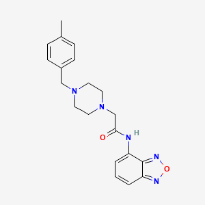 molecular formula C20H23N5O2 B4832358 N-2,1,3-benzoxadiazol-4-yl-2-[4-(4-methylbenzyl)-1-piperazinyl]acetamide 