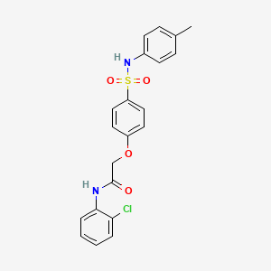 molecular formula C21H19ClN2O4S B4832396 N-(2-chlorophenyl)-2-(4-{[(4-methylphenyl)amino]sulfonyl}phenoxy)acetamide 