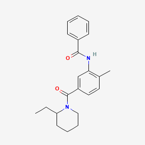 N-{5-[(2-ethyl-1-piperidinyl)carbonyl]-2-methylphenyl}benzamide