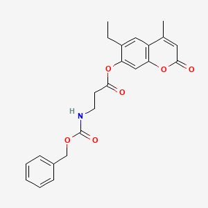 6-ethyl-4-methyl-2-oxo-2H-chromen-7-yl N-[(benzyloxy)carbonyl]-beta-alaninate