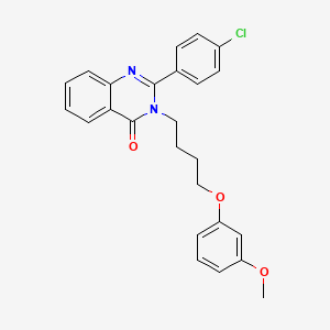 molecular formula C25H23ClN2O3 B4832426 2-(4-chlorophenyl)-3-[4-(3-methoxyphenoxy)butyl]-4(3H)-quinazolinone 
