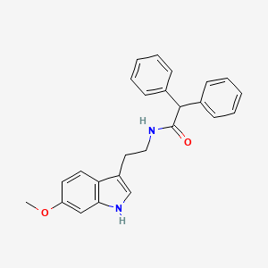 molecular formula C25H24N2O2 B4832446 N-[2-(6-methoxy-1H-indol-3-yl)ethyl]-2,2-diphenylacetamide 