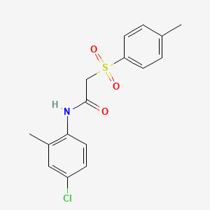 molecular formula C16H16ClNO3S B4832447 N-(4-chloro-2-methylphenyl)-2-[(4-methylphenyl)sulfonyl]acetamide 