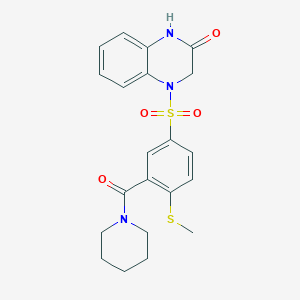 4-{[4-(methylthio)-3-(1-piperidinylcarbonyl)phenyl]sulfonyl}-3,4-dihydro-2(1H)-quinoxalinone