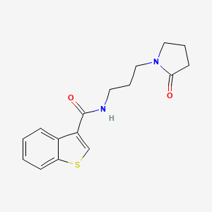 N-[3-(2-oxo-1-pyrrolidinyl)propyl]-1-benzothiophene-3-carboxamide